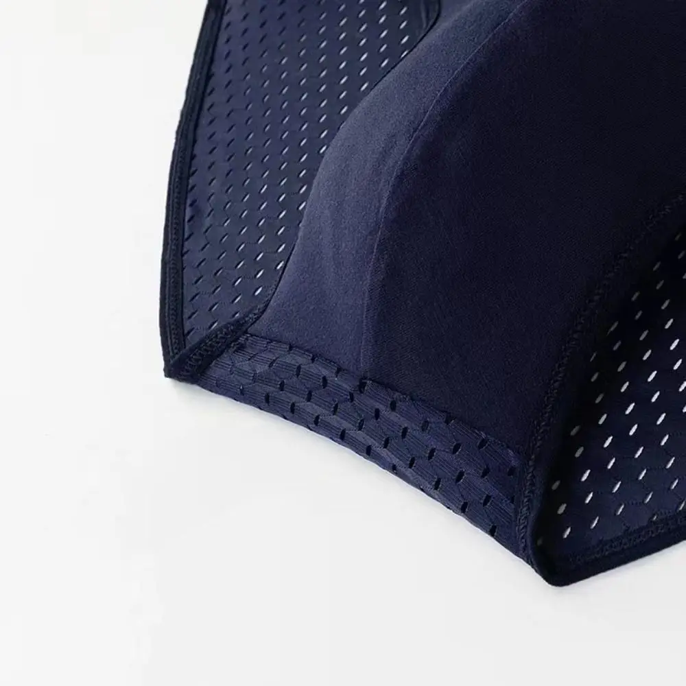 4PCS Low Waist Men Mesh Panties Oversize Male Lingerie Male Thin Panties Briefs Elastic Ice Silk Triangle Underwear Male