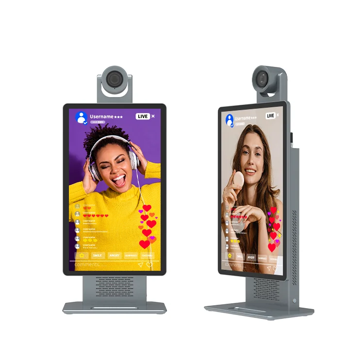 HUSHIDA Portable Screen and Moveable Live Facebook Broadcast Streaming 15.6 Inch Live Software with 50mp Camera