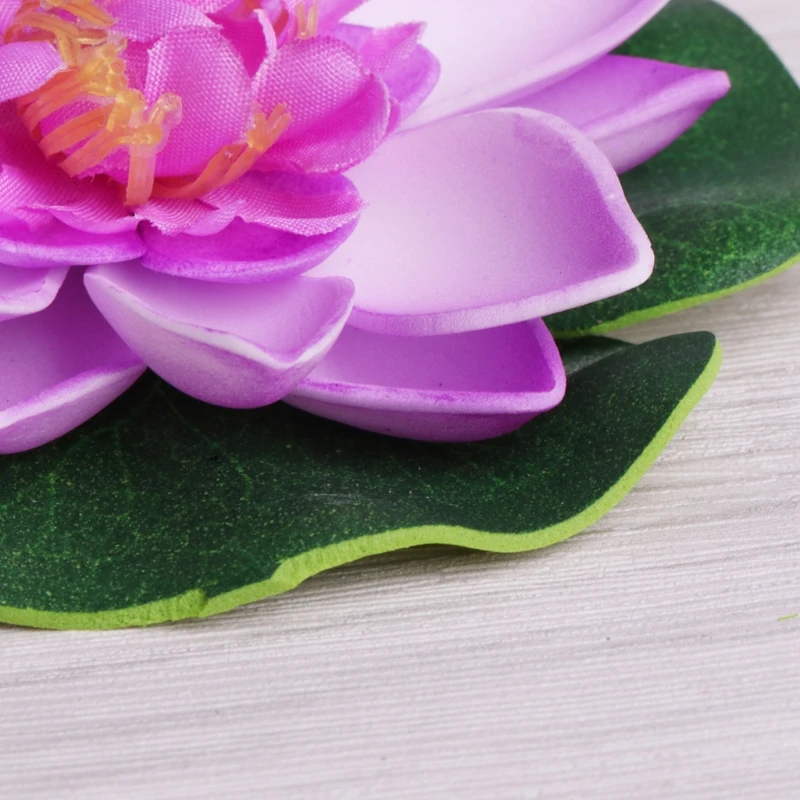 Flores flotantes artificiales, loto, lirio agua, jardín plantas para tanque, estanque, envío directo
