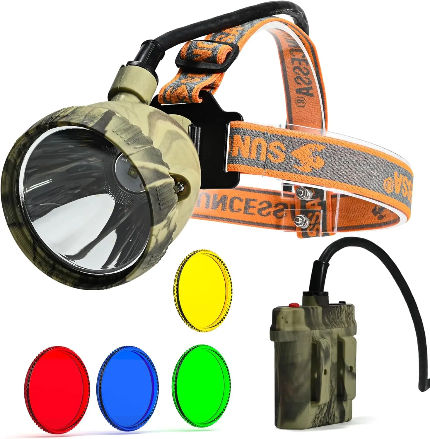 

Светодиодный фонарь для охоты на койот, 10 Вт, перезаряжаемый водонепроницаемый прожектор, ультра яркий 110000 люкс с 4 фильтрами