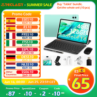 Teclast P50S Set, 11 Inch Tddi Tablet, 8000Mah, Android 14 Os, (4Gb+6Gb Expansion)10Gb Ram, 128Gb Rom, Unisoc T606 Octa Core, 1280X800, Type C, Keyboard/Case/Mouse/Stick Pencil/Headset/Stand