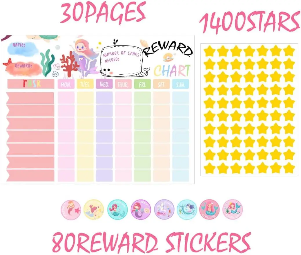 

Картон «Награда «Русалка» Таблица поведения и работы с наклейками — Поощрение, позитивное усиление для малышей, студентов