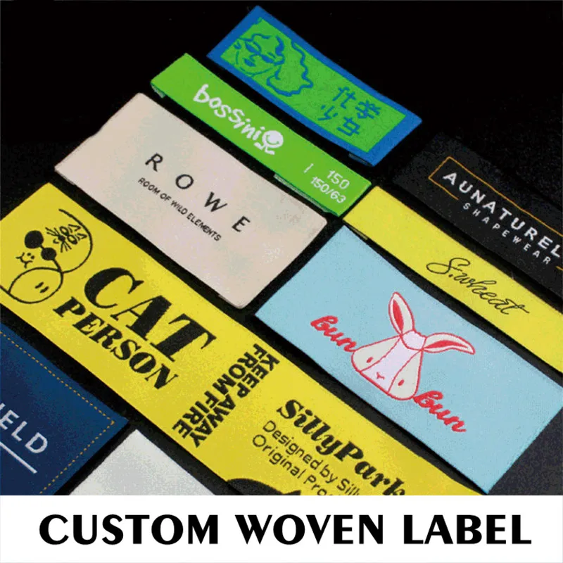 Garment Label with Custom Logo, Personalized Brand Name, Clothes Accessory, Sewing Tag, 23041301