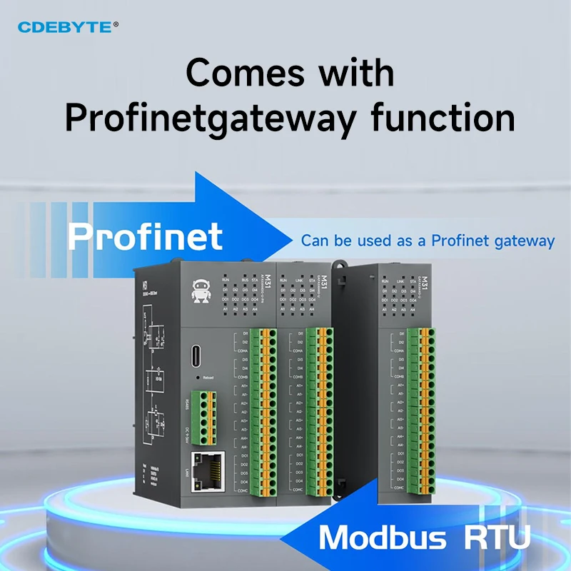 Profinet Distributed Remote lO Module Support Botu/STEP 7 AO/DO/AI/AO Profinet to Modbus RTU Industrial Grade CDEBYTE M31-U-PN