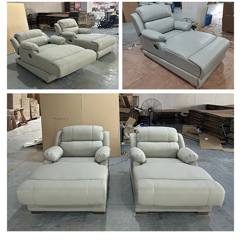 Anti-cat scratch leather electric chaise longue home lunch break living room bedroom office
