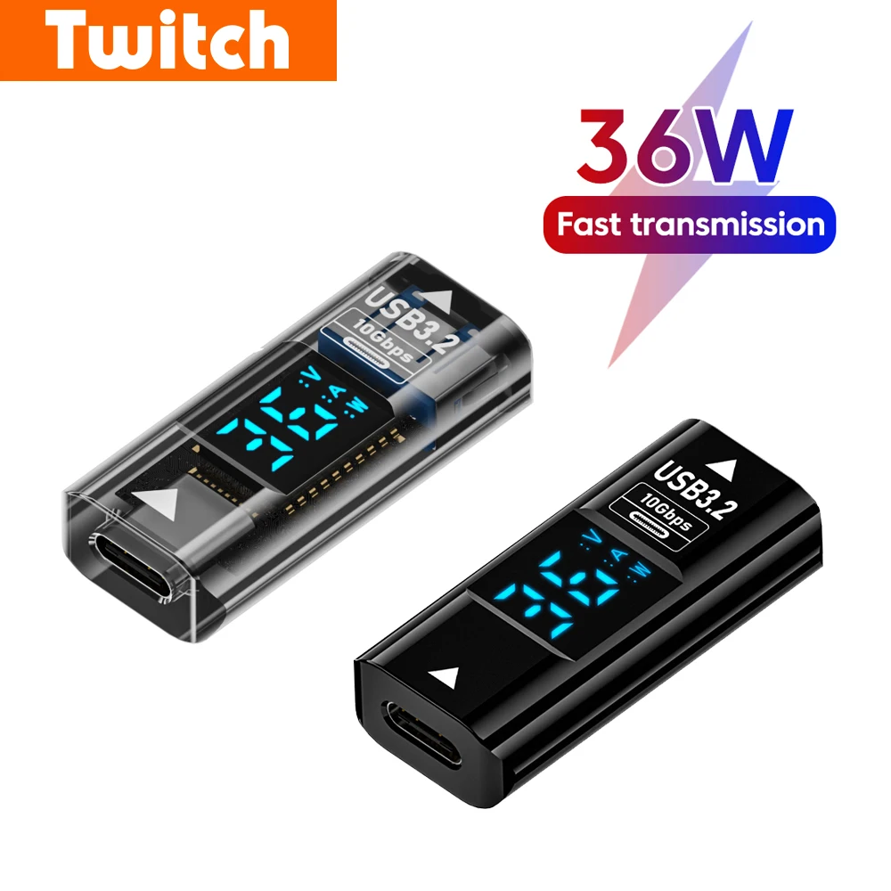 Type C To USB Digital Display Adapter 36W Fast Charging Type C Female to USB Female OTG 10Gbps Data Transfer For Laptops Tablets