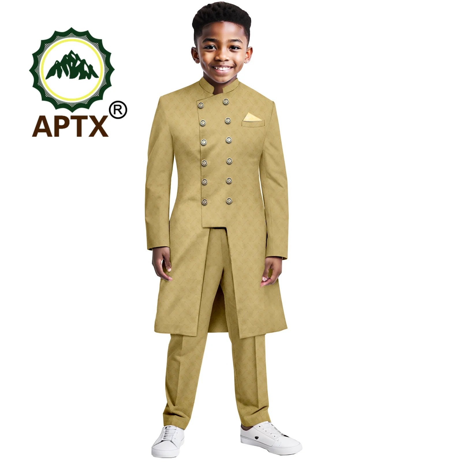 

African Boys Traditional Outfits Children' Clothes Jacket and Pants Kids' Formal Dress 2 Piece Set Wedding Event Attire 2446037