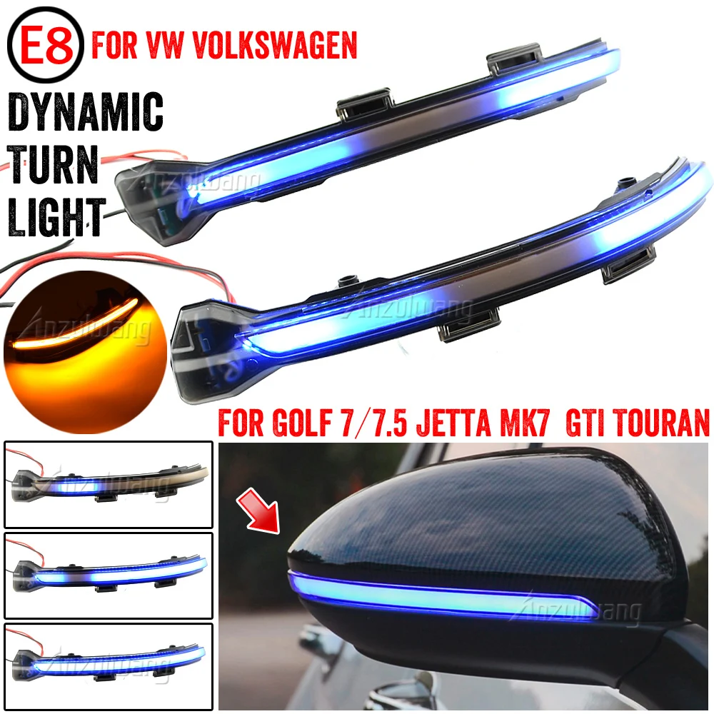 

LED Side Mirror Sequential Blinker Light Dynamic Turn Signal For VW Volkswagen Golf 7 VII MK7 MK7.5 Touran Jetta 7 A7 VII GLI