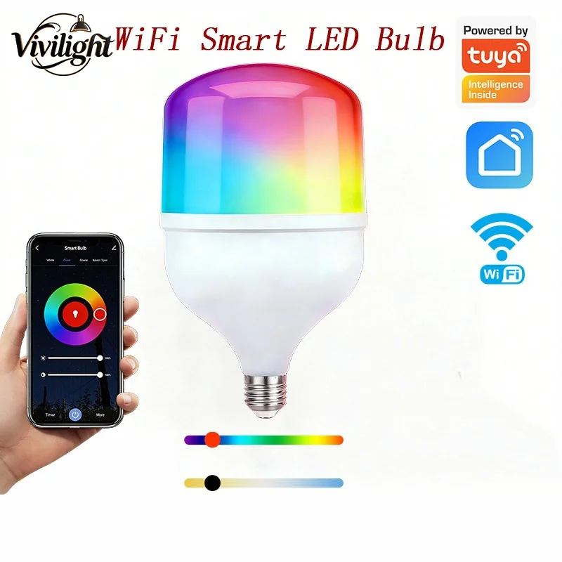 LED Intelligent Color Changing Remote Control Bulb Light with Memory LED Seven Color RGB Bulb Color Light Bulb