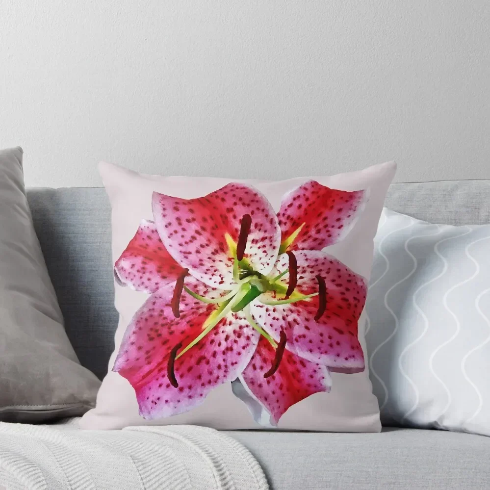 

Stargazer Lily Closeup Throw Pillow Bed pillowcases pillows decor home Luxury Pillow Cover Sofa Cushions Covers pillow