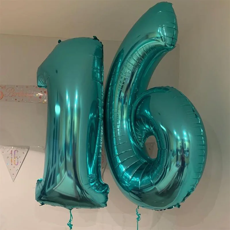 40-calowy duży balon foliowy z heliem 0-9 Happy Birthday Wedding Party Decorations Baby Shower Large Figures Air Globos Supplies