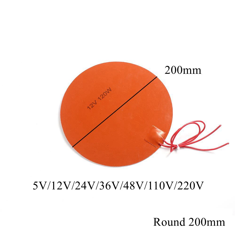 JSRGO Custom Silicone Heater Pad For 3D Printers – Multiple Sizes, 12V-220V