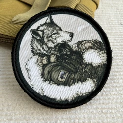 Wolf in Sheep's Clothing Warrior Tactical Patch Military Wolf Morale Badge Armband Printed Hook&Loop Patches Backpack Stickers