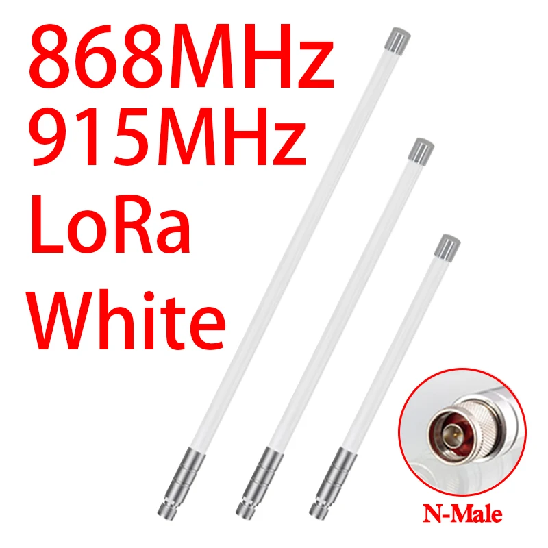 GIZONT White Fiberglass Antenna N-type Outdoor OMNI Lorawan 868MHz 915MHz Antenna For Meshtastic Helium Miner Hotspot Antenna