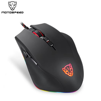 Motospeed V80  USB Wired Gaming Mouse 8 Key Programmable 5000 DPI RGB Backlit Mouse Gamer PMW 3325 Optical Sensor For Laptop PC