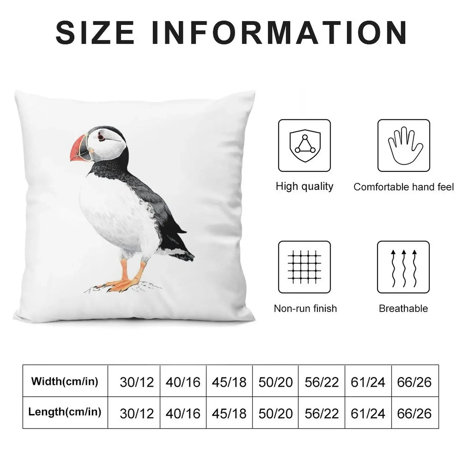 The Puffin Throw Pillow Rectangular Cushion Cover christmas decorations 2025 pillow