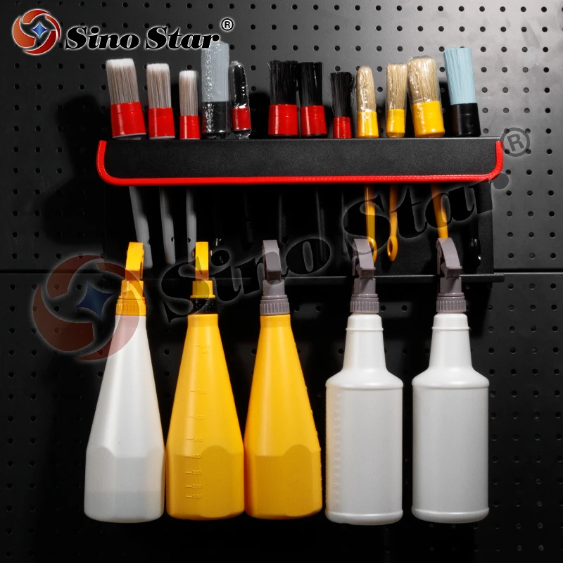 Car Detailing Brush Organizer Sprayer Bottle Holder Compound Holder Wall Mounted Multi-Functional Rack Storage for Garage