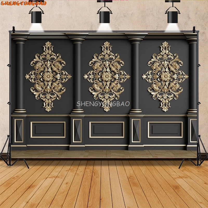 Classic Interior Wall With Mouldings Empty Room Photography Backdrops Props Home Decoration Paintings Indoor Background TQ-05