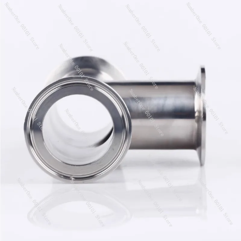 304 316 Sanitary Tee Fitting, Quick Load Clamp Type T Pipe Joint, Equal Diameter Fast Connect Coupling
