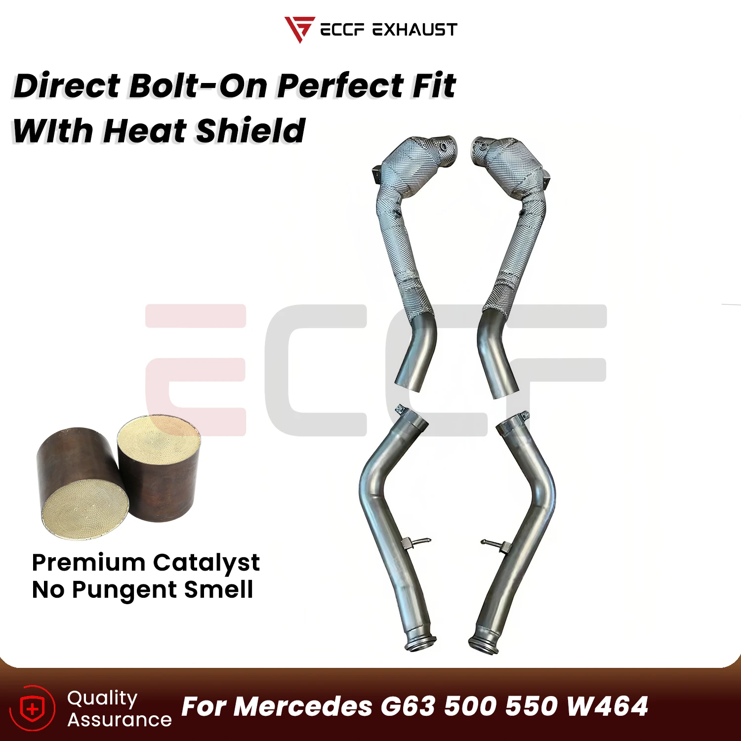 

Sporty Downpipe with Heat Insulation For Mercedes G63 500 550 W464 Aggressive Sound Plug and Play Upgrade Performance