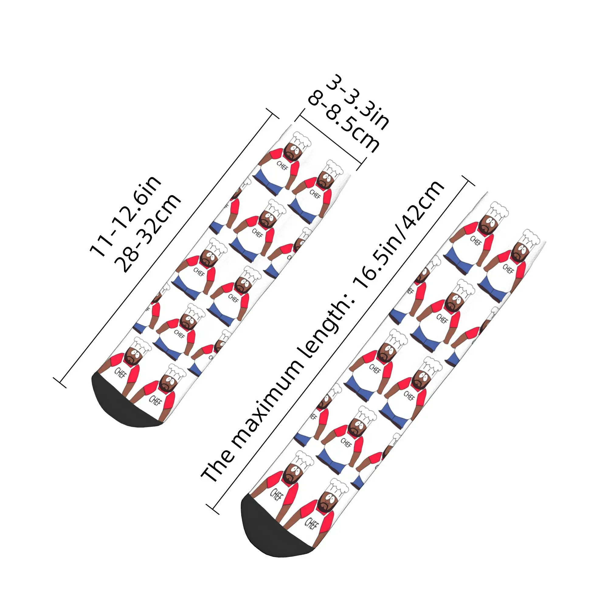 Calcetines de Chef Southpark para todas las estaciones, calcetines deportivos de tubo medio Harajuku de alta calidad, medias suaves de moda para hombres y mujeres, regalos