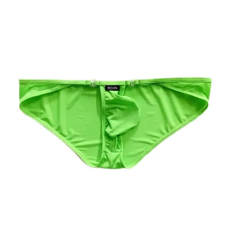 Ultra Thin Transparent Male Panties with Buckle Low Waist Fashion Briefs Sexy Personal Underwear for Men