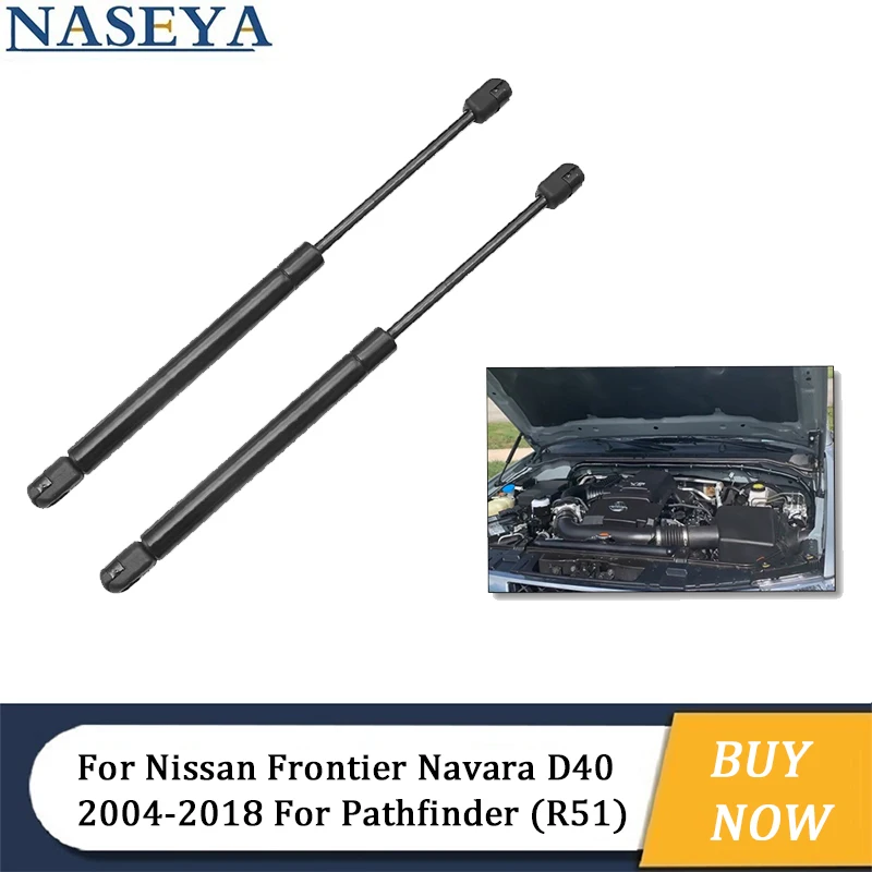 

2Pcs/set For Nissan Frontier Navara D40 2004-2018 Support Kit Gas Struts Lift Support Car Front Bonnet Hood Cover Accessories