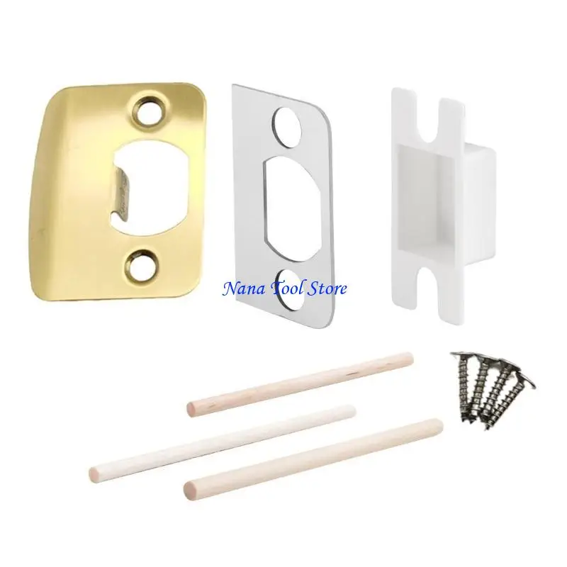 31GJ Polished Door Strikes Plate Set with Precise Hole Alignment Door Hardware Tool