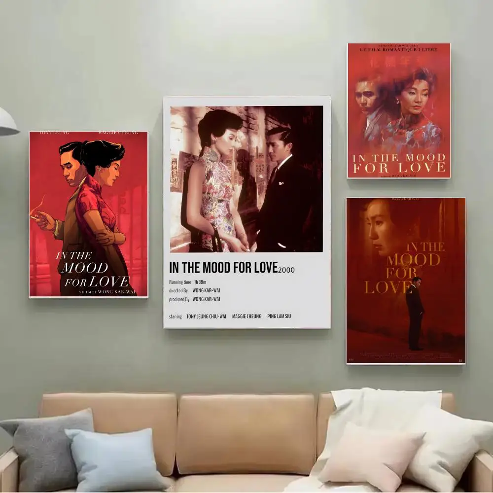 Chinesische Filmposter „I-In the Mood for Love“ Wandkunst-Poster, geeignet für Clubs, Wohnzimmer und Schlafzimmer