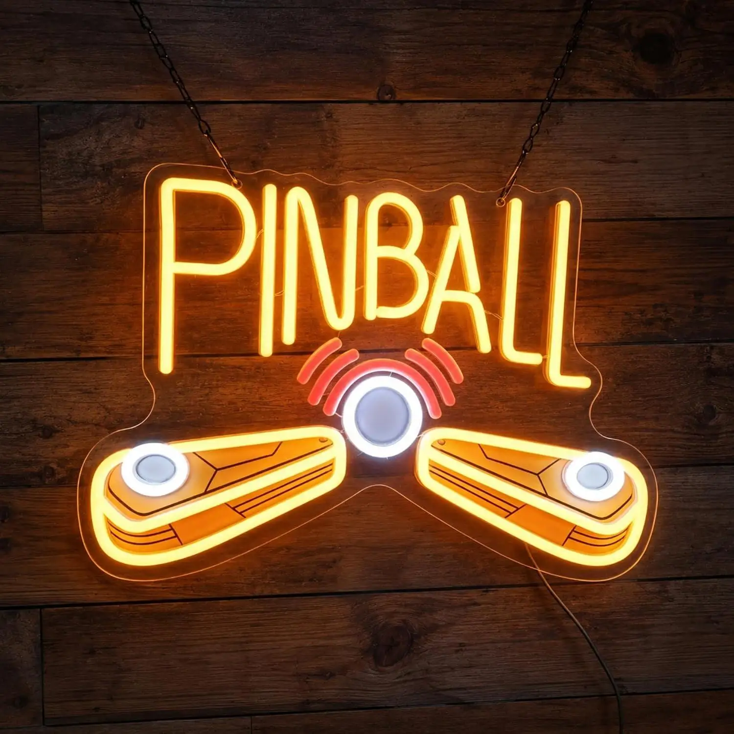 Pinball Neon Sign USB Powered Dimmable LED Neon Lights For Game Room Arcade Basement Man Cave Home Game Zone Wall Art Decor