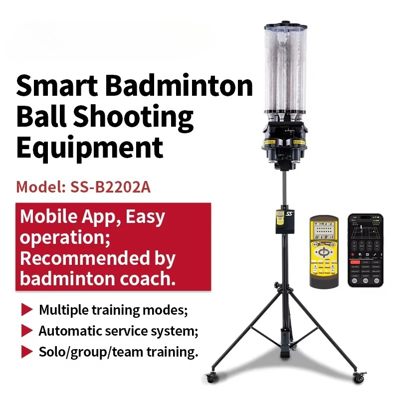 Portable Badminton Trainer Practice Robot Latest Edition Adjustable Badminton Shooter Outdoor Sports Equipment