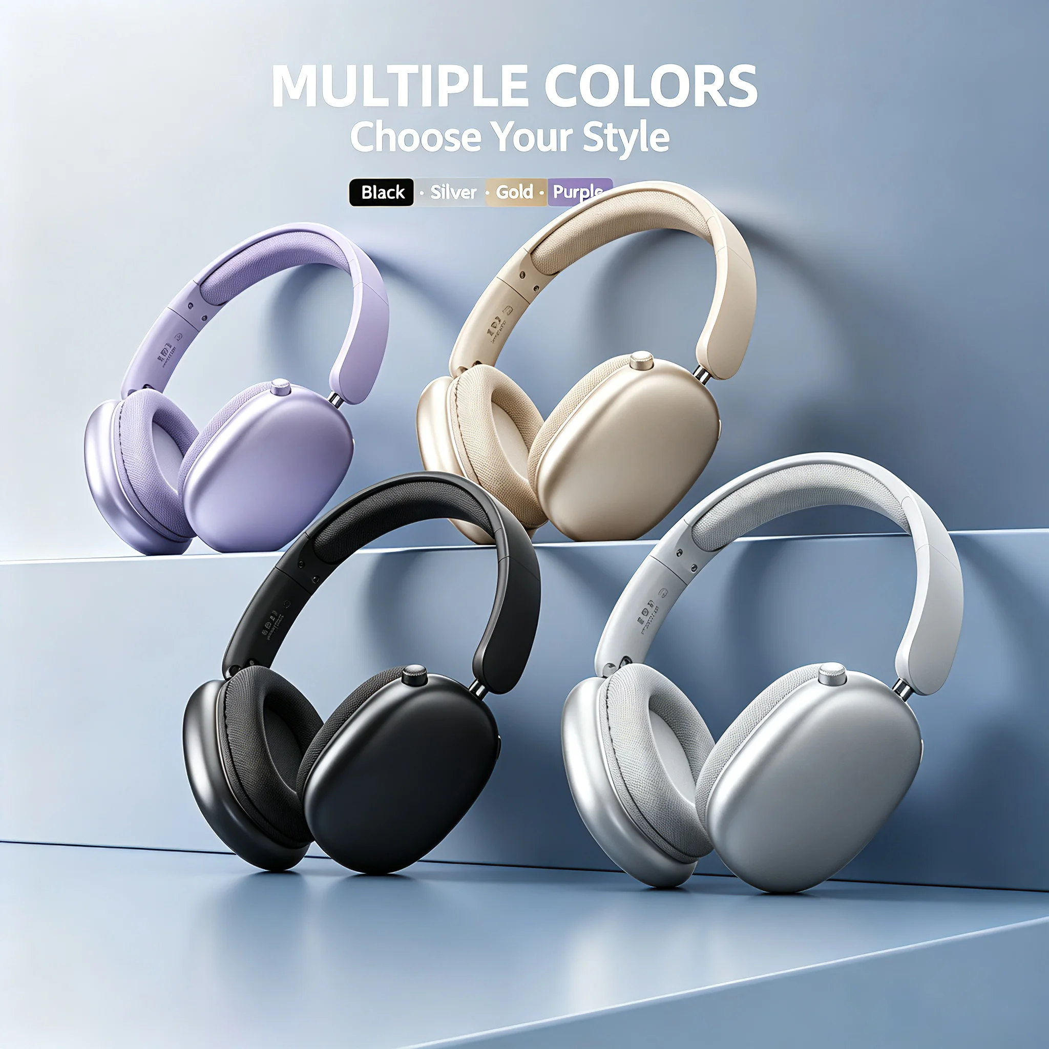 2026 Wireless Headphones Lightweight Foldable Head Tracking 3D Spatial Audio -52dB HIFI Bluetooth Headset ENC HD Mic Low-Latency