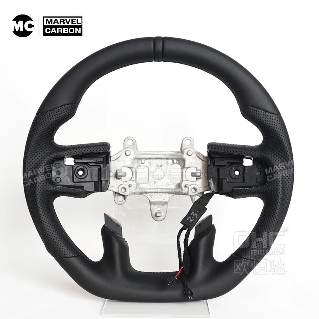 Full leather steering wheel Customized Steering Wheel For Dodge RAM1500 2018-24