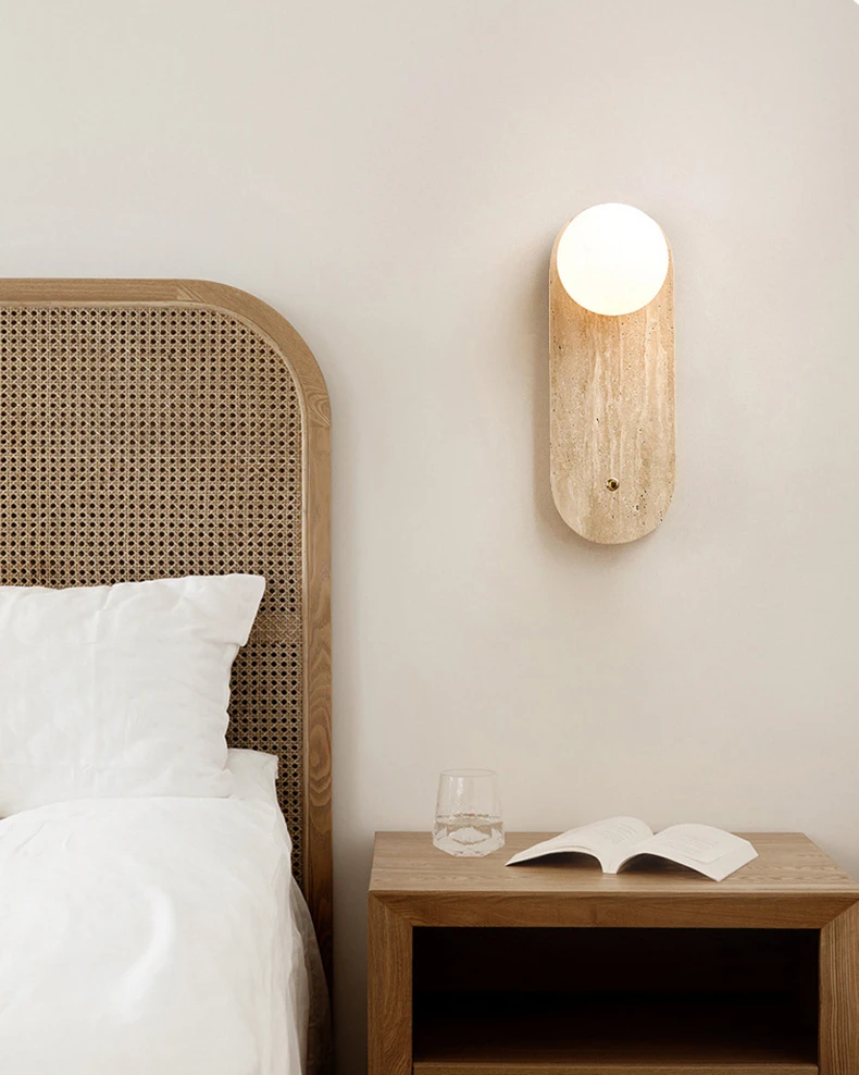 Natural Stone Wall Lamp Art Sconce