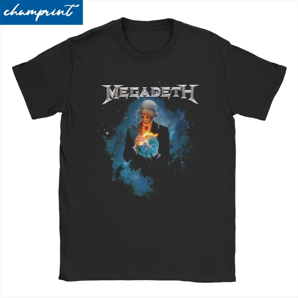 World On Fire Metal Rock Band T-Shirts Men Women's Round Collar Cotton T Shirts Megadeths Short Sleeve Tee Shirt Printed Tops