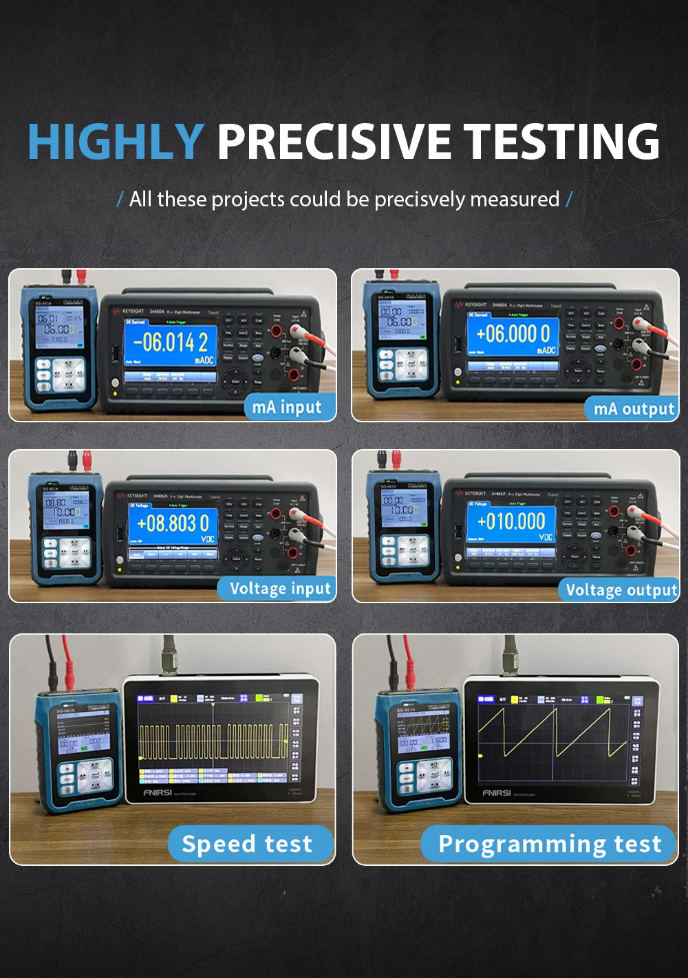 FNIRSI SG-003A Signal Source 0-10V Adjustable Current Voltage Simulator 4-20mA Gerador de sinal Sources Transmitter Calibrator