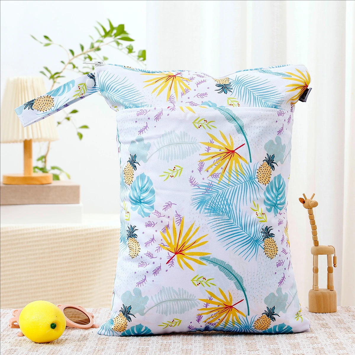 Elinfant 1 قطعة حقيبة خفيفة الوزن رطبة وجافة حقيبة تخزين مقاومة للماء أكياس حفاضات محمولة متعددة الوظائف