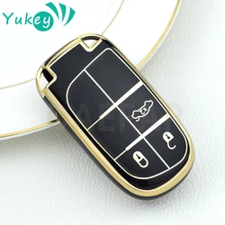 For Jeep Renegade Compass Grand Cherokee Chrysler 300C Wrangler 2014 2015 TPU Car Key Case Cover Bag Holder Full Protection