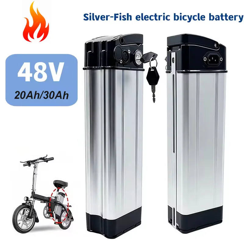 

Литиевый аккумулятор Silver-Fish для электрического велосипеда, 48 В, 20 Ач ~ 30 Ач, 350 Вт, 500 Вт, 1000 Вт, встроенная аккумуляторная батарея BMS