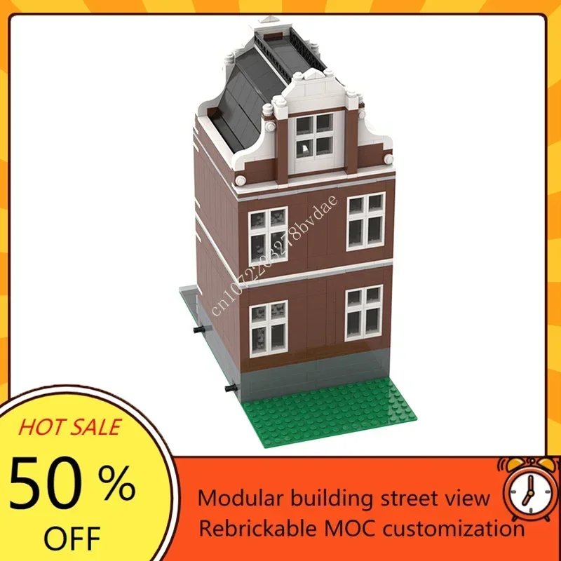 NO.1 Canal House Modular MOC Creative street view Model Building Blocks Architecture DIY Education Assembly Model Toys Gifts