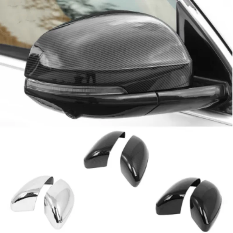 

For Gwm Tank 500 Great Wall Accessories 2022-2024 Chrome Carbon Black Trim Car Side Mirror Rear View Mirror Decor Sticker Cover