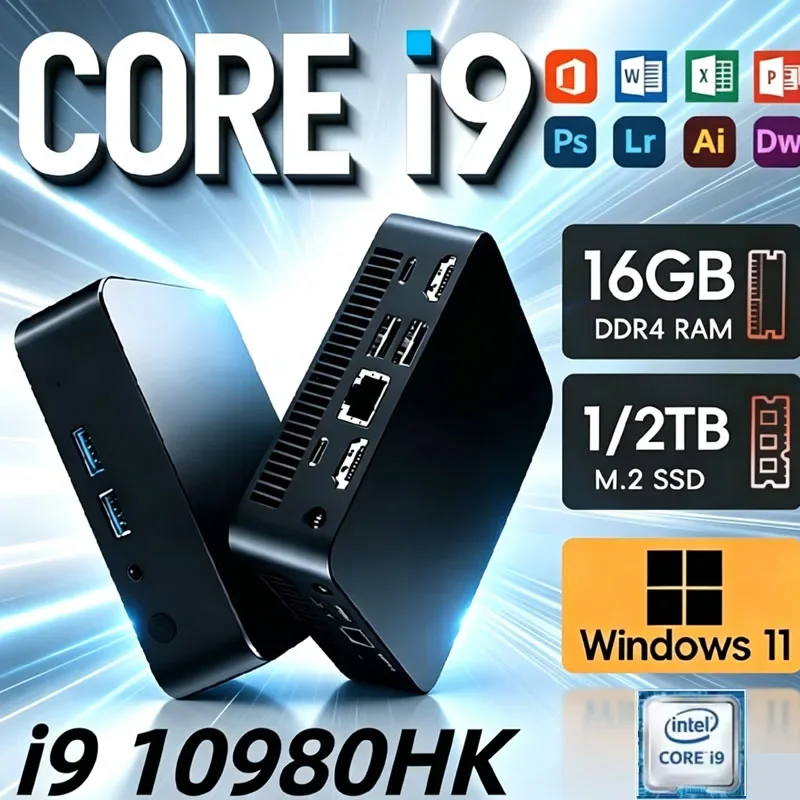 mini-core-i9-10980hk-pc-windows-11-pro-ram-16gb-1tb-2tb-ssd-wifi-6-bt52-4k-hd-ゲーミング・オフィス・学習用pc