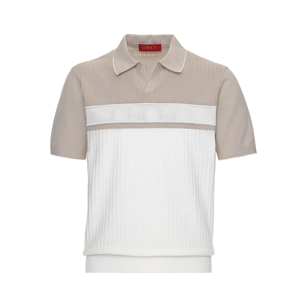 Brand Mens Polo Shirts Cotton Mens Casual Short Sleeve Tops Knitted Patchwork Soft T-Shirts Daily
