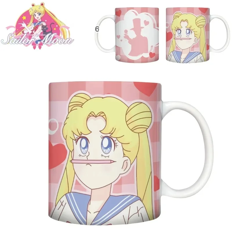 New Sailor Moon Girl Coffee Mugs Diy Custom Anime Cartoon Ceramic Mug Cup Creative Outdoor Work Camping Water Cups Birthday Gift