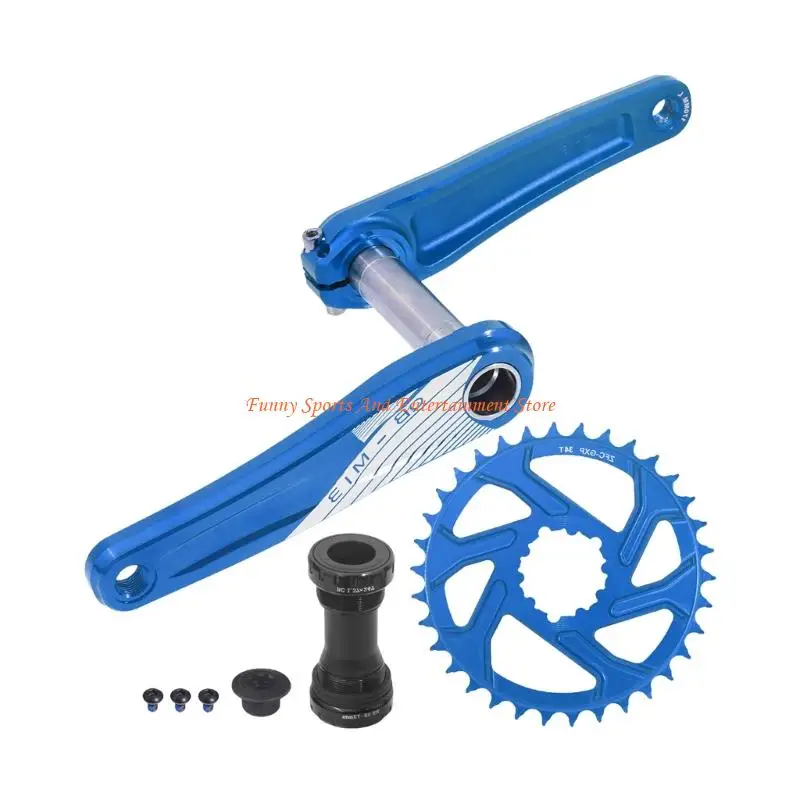 C4DE Aluminium-Kurbelgarnitur, 47,1 mm breiter Arm, 24 mm Chromoly für sichere Installation, Single Speed – Detail 7