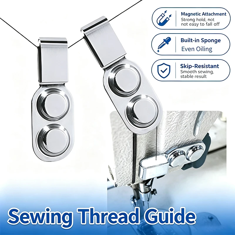 New Model Sewing Machine Magnetic Thread Guide with Built-In Oil Sponge Silicone Strong Magnet Thread Guide Hook for Sewing