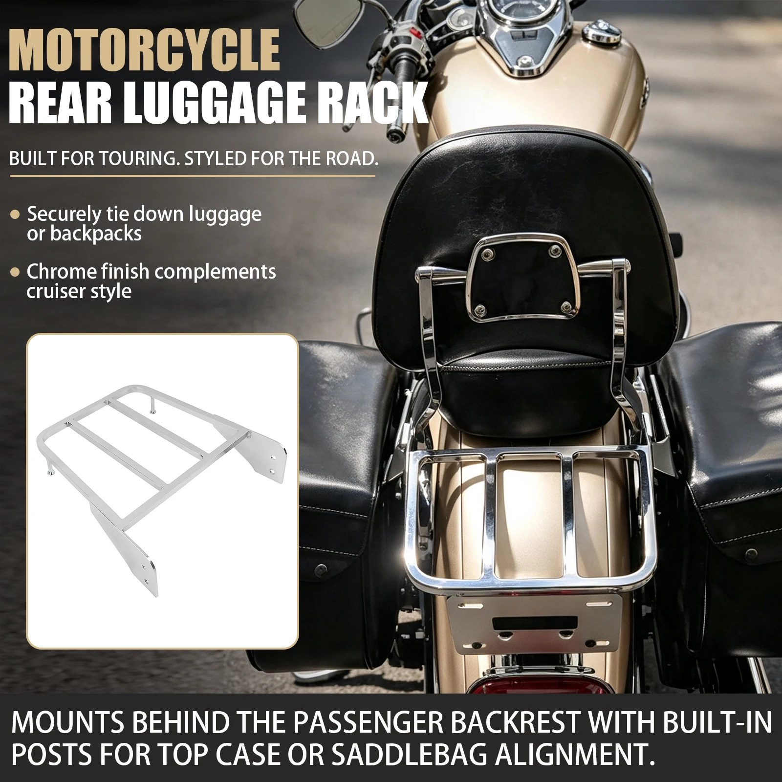 Motorcycle Rear Luggage Rack Solo Seat Sissy Bar For Suzuki Intruder Volusia VL800 2001-2011 Boulevard M510 2005-2009 C50 05-11