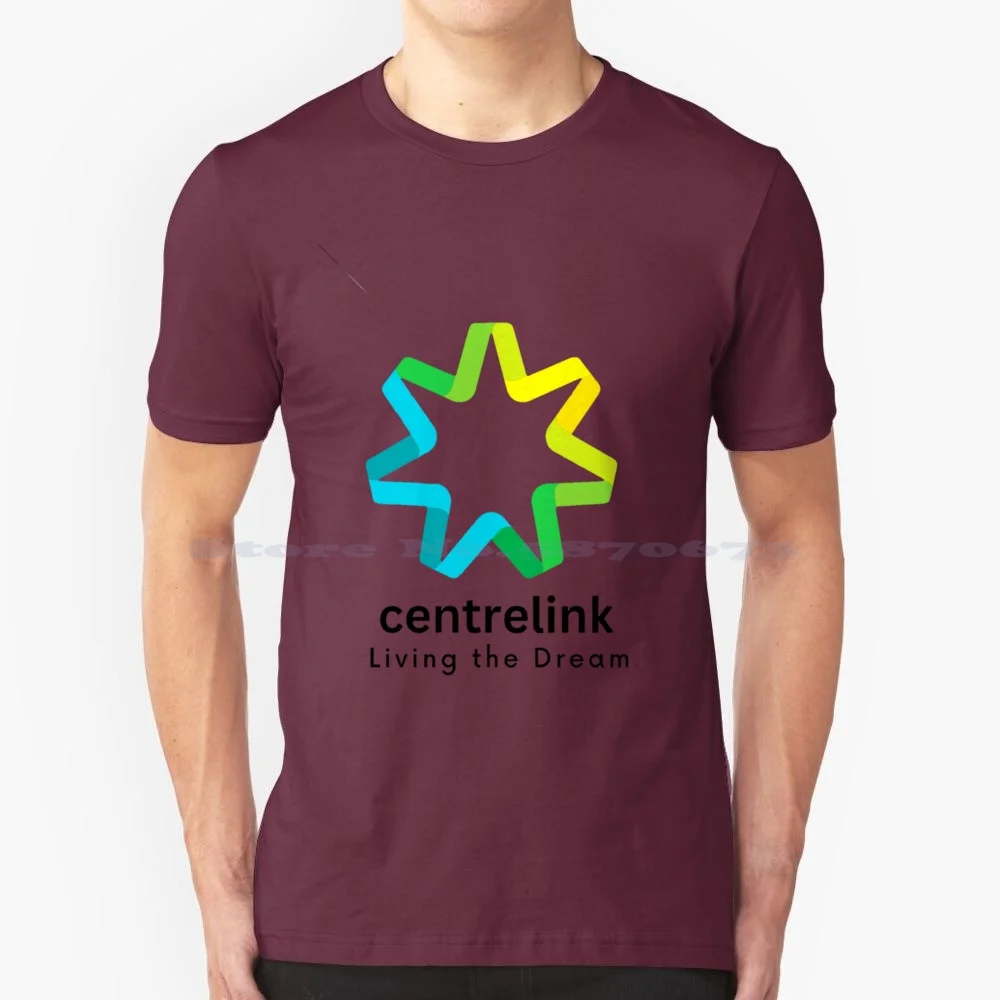 Centrelink Living The Dream T Shirt 100% Cotton Tee Centrelink Aussie Bogan Funny Straya Scomo Meme Medicare Politics Greens