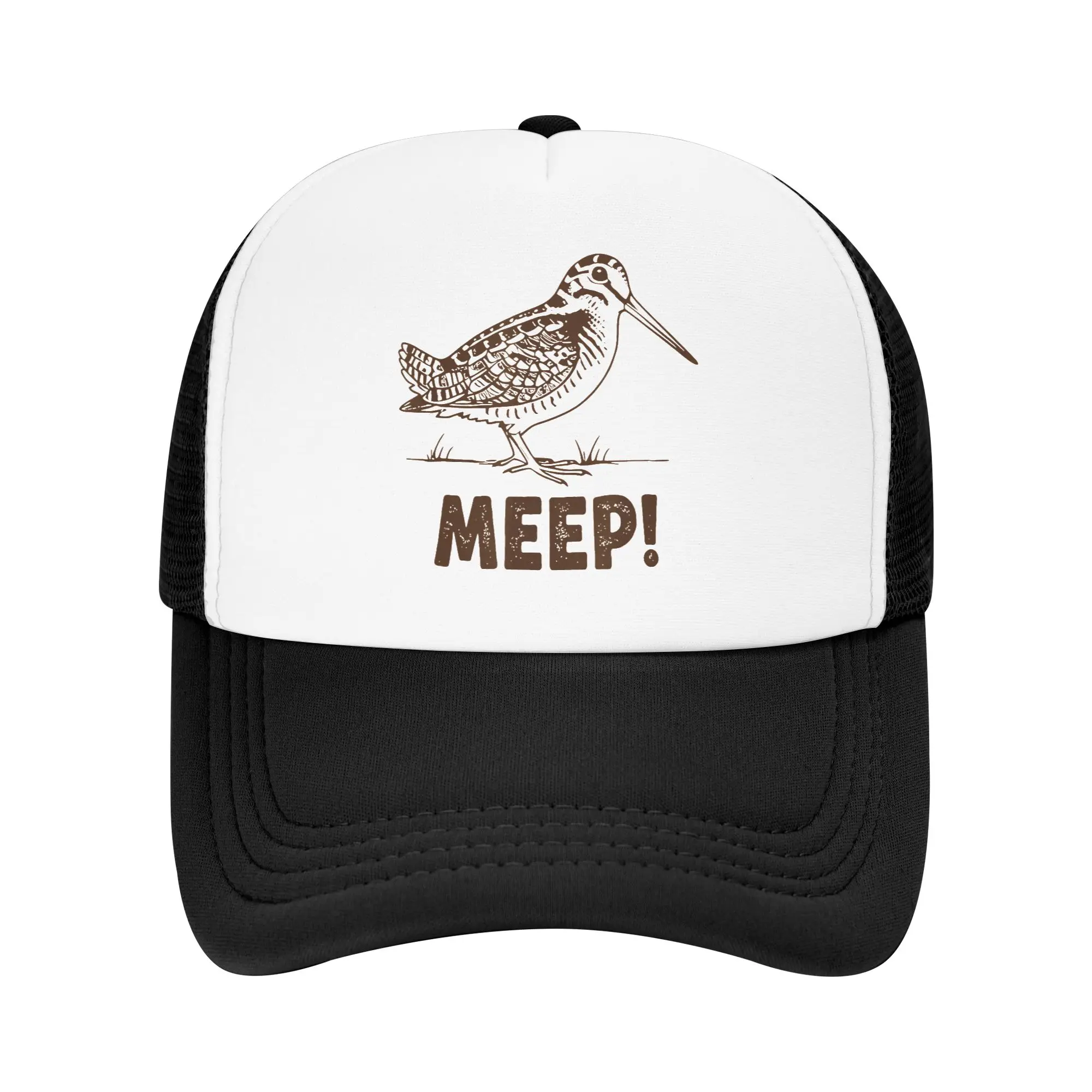 Men Women Meep Bird Meme American Woodcocks Bird Trucker Hats Retro Mesh Baseball Cap Snapback Caps Sun Hats Adjustable Sun Caps