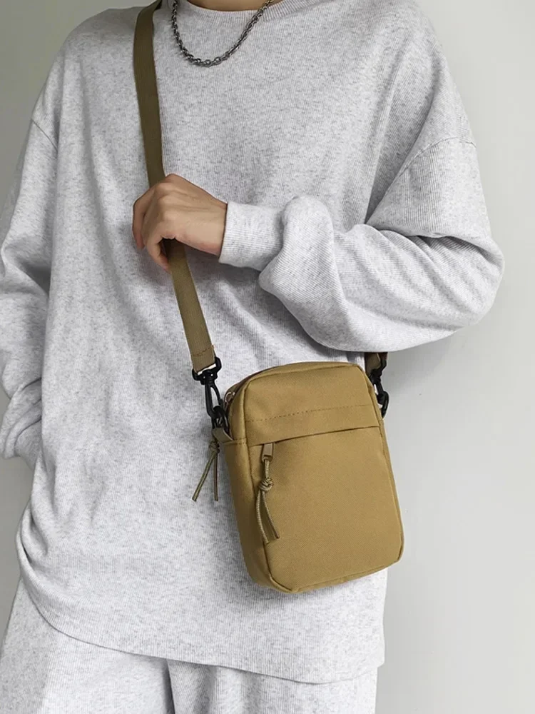 Sacs à bandoulière en toile pour hommes, sacs à bandoulière décontractés, petite fermeture éclair, poudres à bandoulière, sac lancé simple, XDX01